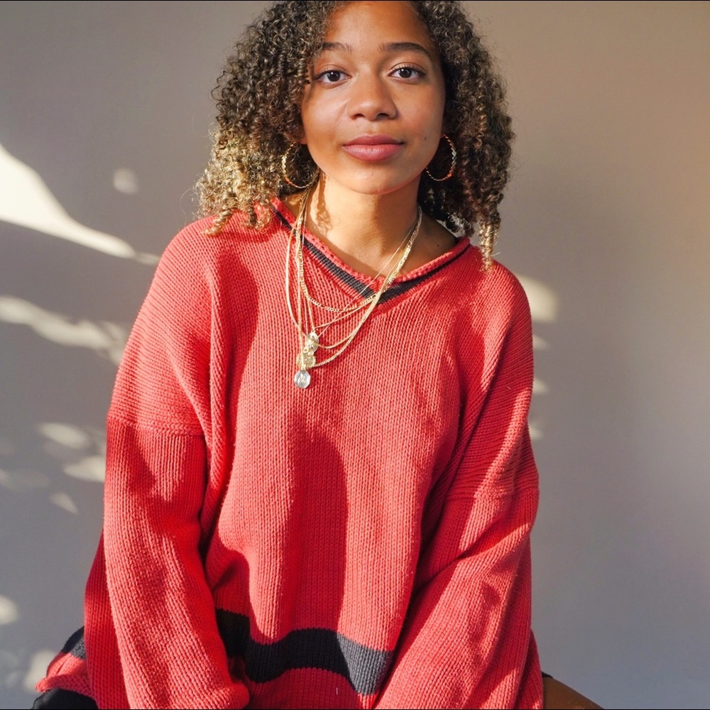 Oversized Red Sweater